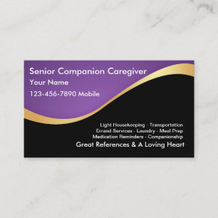 Zuhause Health Caregier Business Cards Visitenkarte