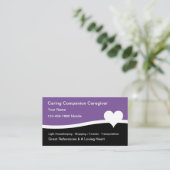 Zuhause Health Caregier Business Cards Visitenkarte (Stehend Vorderseite)