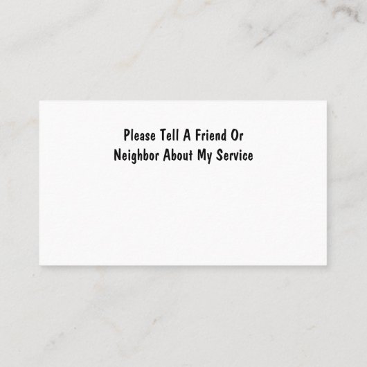 Zuhause Health Caregier Business Cards Visitenkarte (Rückseite)