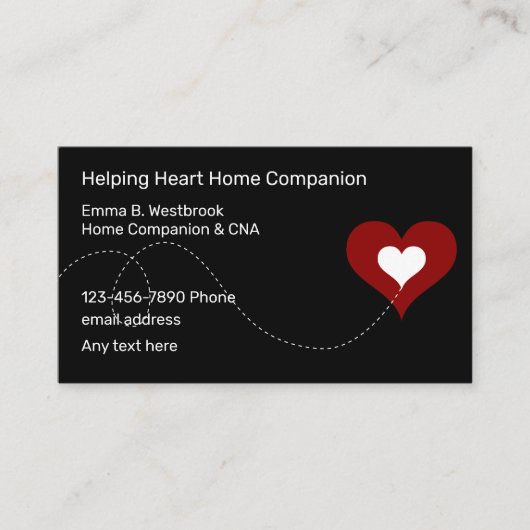 Zuhause Health Companion Business Cards Visitenkarte (Vorderseite)