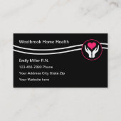 Zuhause Health Heart Emblem Visitenkarte (Vorderseite)