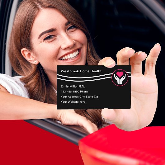 Zuhause Health Heart Emblem Visitenkarte