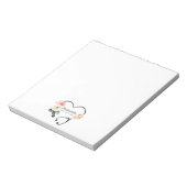 Zuhause Health Nurge Caregier Floral Stethoscope Notizblock (Rotiert)