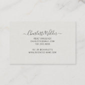 Zuhause Health Nurge Caregier Floral Stethoscope Visitenkarte (Rückseite)