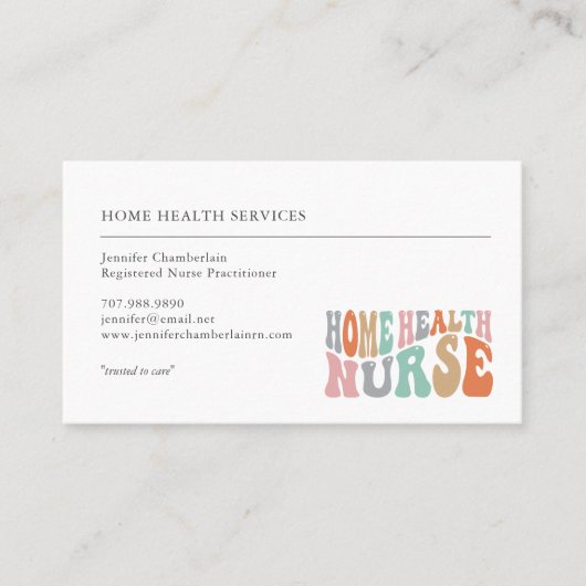 Zuhause Health Nurines Services Stethoscope Visitenkarte (Vorderseite)