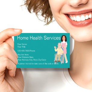 Zuhause Health Nurse Custom Face Visitenkarte