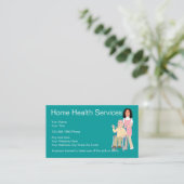 Zuhause Health Nurse Custom Face Visitenkarte (Stehend Vorderseite)