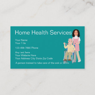 Zuhause Health Nurse Custom Face Visitenkarte