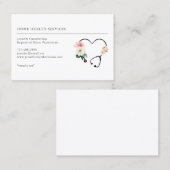 Zuhause Health Nurse Floral Stethoscope Visitenkarte (Vorne/Hinten)