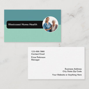 Zuhause Health Nursing Business Cards Visitenkarte
