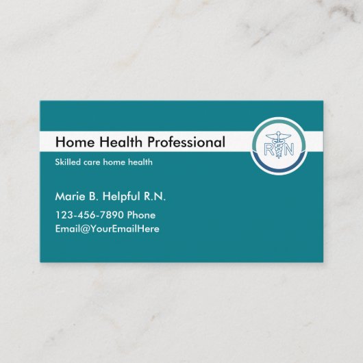 Zuhause Health Nursing Modern Business Cards Visitenkarte (Vorderseite)
