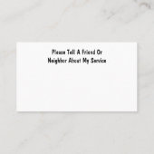 Zuhause Health Nury oder Caregier Business Cards Visitenkarte (Rückseite)