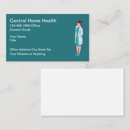 Zuhause Health Simple Business Cards Visitenkarte (Vorne/Hinten)