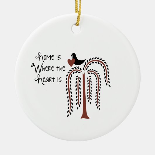 Zuhause Heart Keramik Ornament (Vorne)