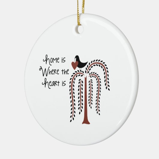 Zuhause Heart Keramik Ornament (Links)