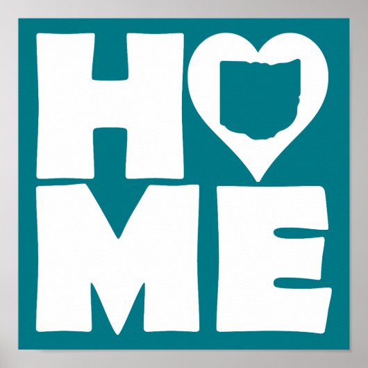 Zuhause Heart Staat Plakatzeichen Poster (Vorne)