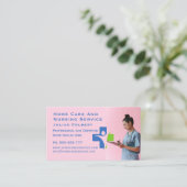 Zuhause Help Caregier Business Card Visitenkarte (Stehend Vorderseite)