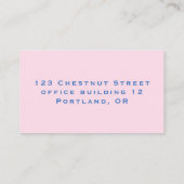 Zuhause Help Caregier Business Card Visitenkarte (Rückseite)