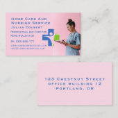 Zuhause Help Caregier Business Card Visitenkarte (Vorne/Hinten)