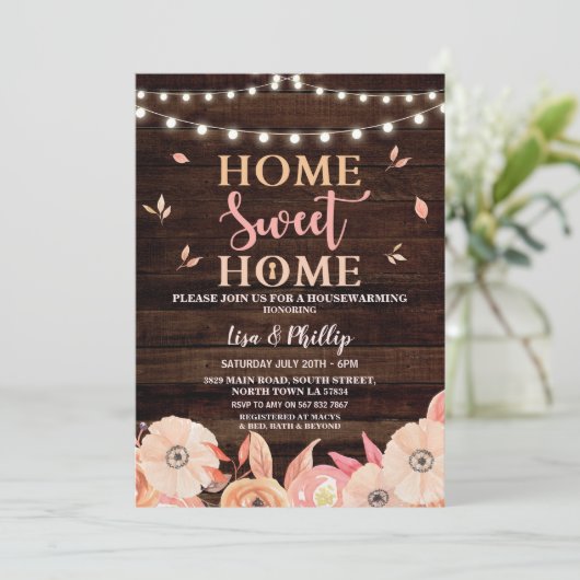 Zuhause Herbstwärmung - Wichtige Blume im Herbst l Einladung (Stehend Vorderseite)