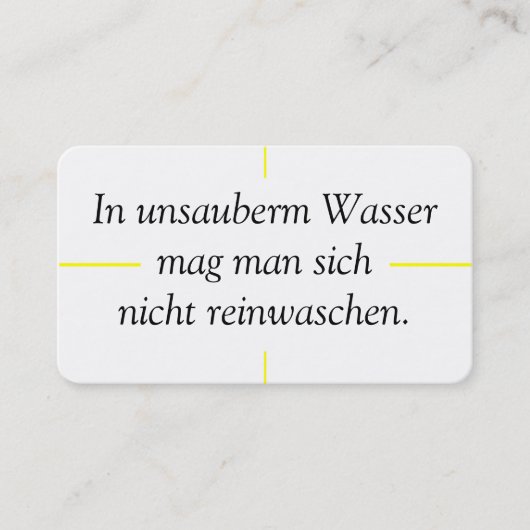 Zuhause-Hilfskarten Visitenkarte (Vorderseite)