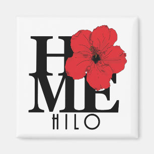 ZUHAUSE Hilo Red Hibiskus Magnet