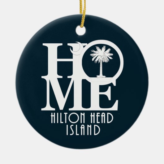 ZUHAUSE Hilton Head Island Keramik Ornament (Vorne)