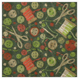 Zuhause Hobby Nähbedarf Collage Pattern Green Stoff