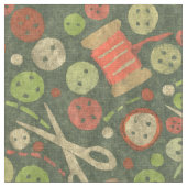 Zuhause Hobby Nähbedarf Collage Pattern Green Stoff (Nahaufnahme)