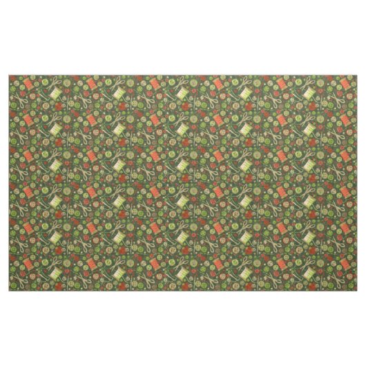 Zuhause Hobby Nähbedarf Collage Pattern Green Stoff (Yard (91,4 cm))