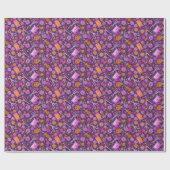 Zuhause Hobby Nähen DIY Paper Collage Muster Lila Geschenkpapier (Flach)