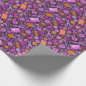 Zuhause Hobby Nähen DIY Paper Collage Muster Lila Geschenkpapier (Ecke)