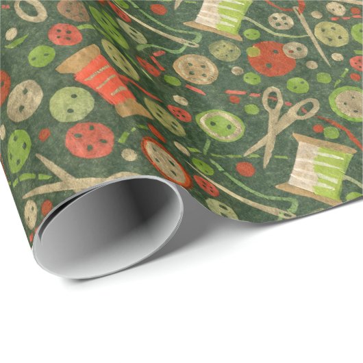 Zuhause Hobby Nähen DIY Paper Collage Pattern Grün Geschenkpapier (Rolleneckpunkt)
