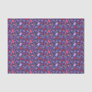 Zuhause Hobby Nähen Papier Collage Muster Blau