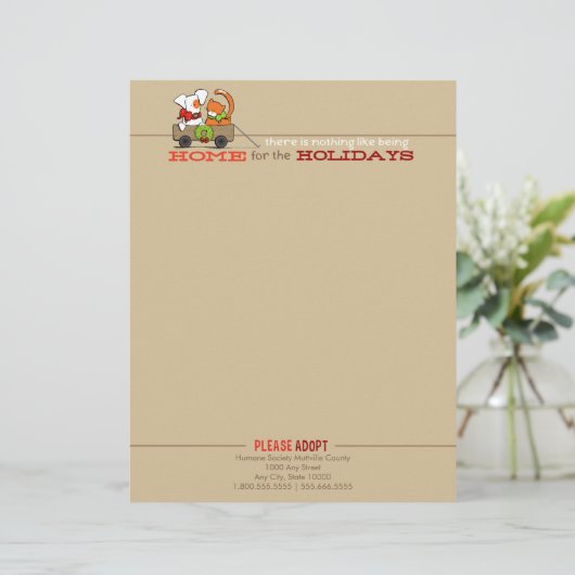 Zuhause Holidays Patch Rusty Christmas Letter Brow Briefkopf (Stehend Vorderseite)