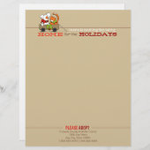 Zuhause Holidays Patch Rusty Christmas Letter Brow Briefkopf (Vorne/Hinten)