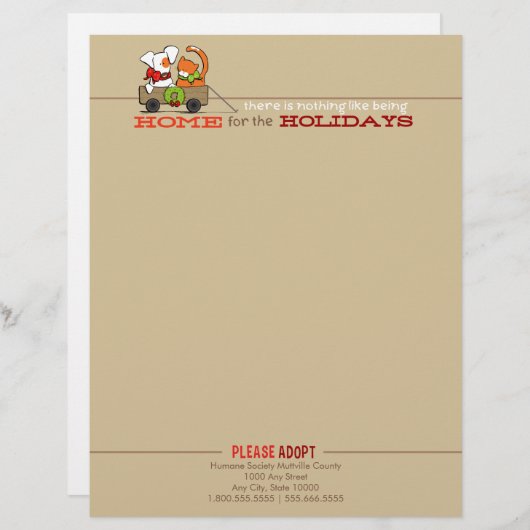 Zuhause Holidays Patch Rusty Christmas Letter Brow Briefkopf (Vorne/Hinten)