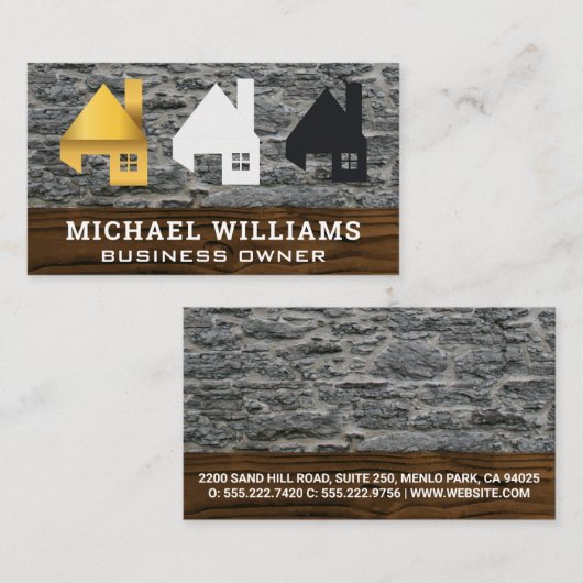 Zuhause | Holzrock Visitenkarte (Vorne/Hinten)