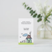 Zuhause House Finance Template Business Card Visitenkarte (Stehend Vorderseite)