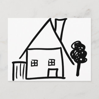 Zuhause-House-Symbol Postkarte