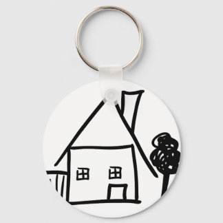 Zuhause-House-Symbol Schlüsselanhänger