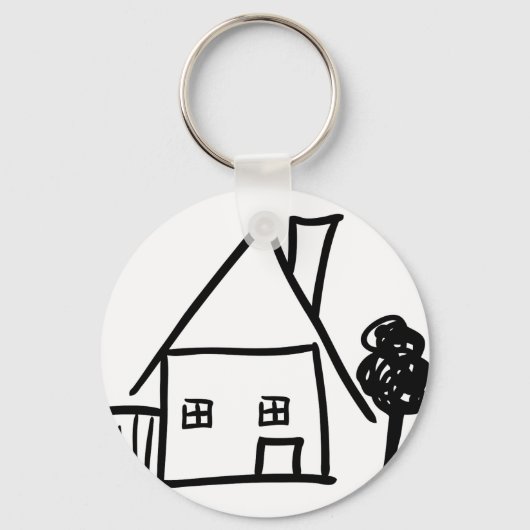Zuhause-House-Symbol Schlüsselanhänger (Vorderseite)
