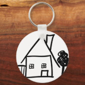 Zuhause-House-Symbol Schlüsselanhänger (Vorderseite)