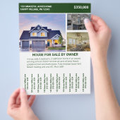 Zuhause House zum Verkauf durch den Flyer des Eige (Hand)