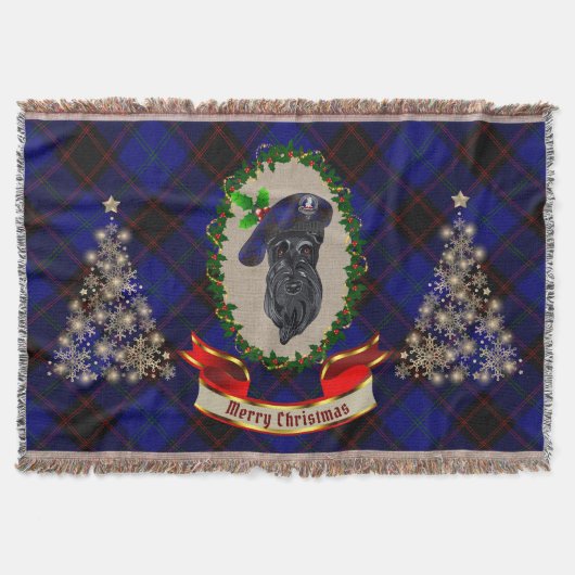 Zuhause/Hume Scottie Dog Christmas Throw Blanket Decke (Vorderseite)