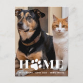 Zuhause Hund bewegen benutzerdefiniertes Foto, das Postkarte (Vorderseite)