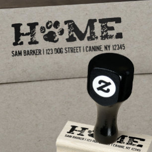 ZUHAUSE Hundeliebhabers - Tatzen-Druckes - Gummistempel