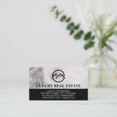 Zuhause Icon Marble Business Card Visitenkarte (Stehend Vorderseite)