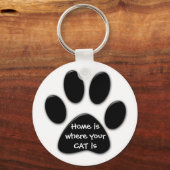 Zuhause: Ihre CAT ist der Schlüsselring Schlüsselanhänger (Vorderseite)