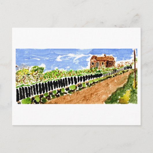 Zuhause im Frühjahr Postkarte (Vorderseite)